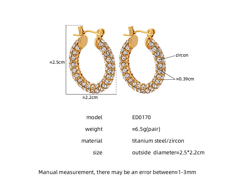 Full Diamond Collection Gold Earrings for Women