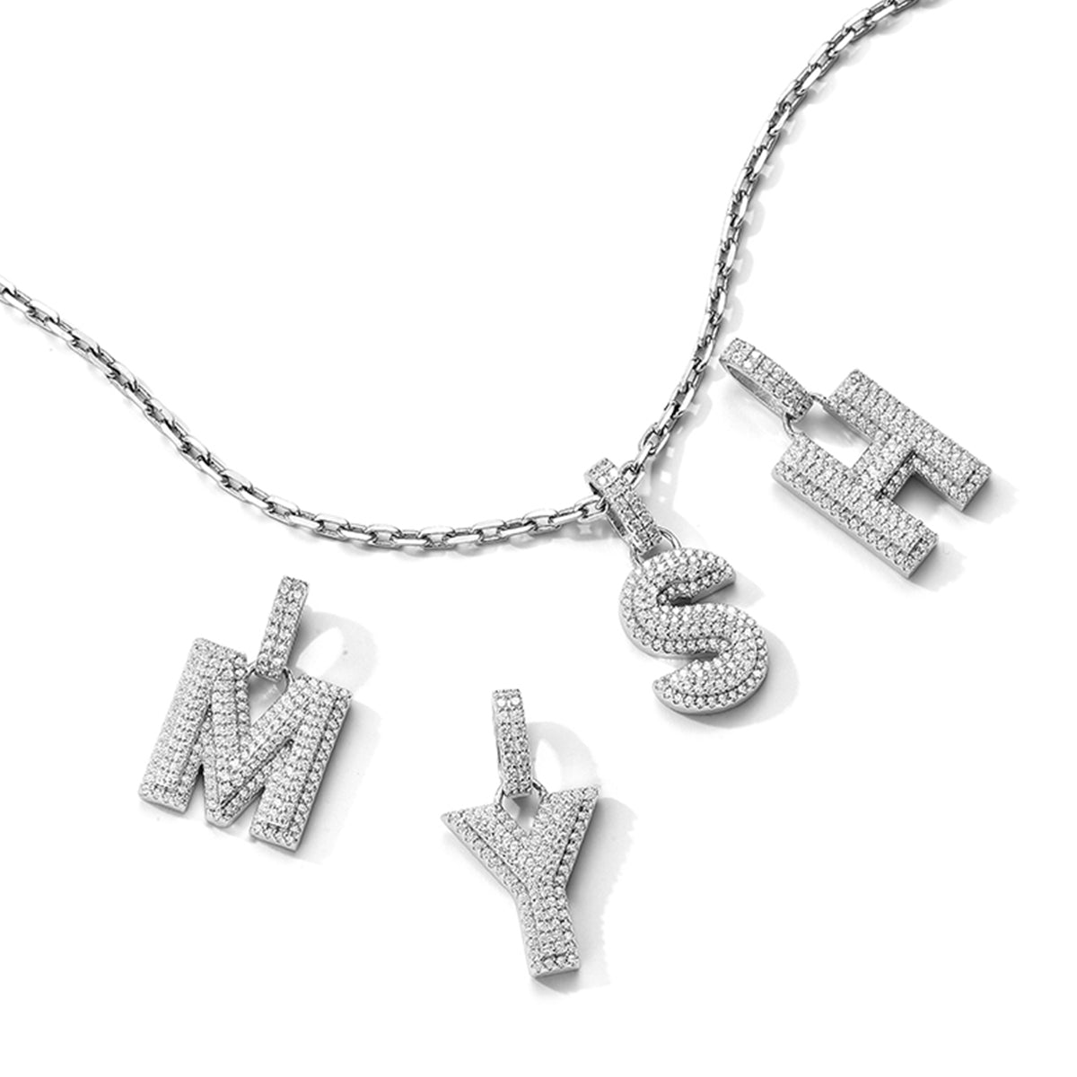 Collares de plata de la serie Alphabet para mujer