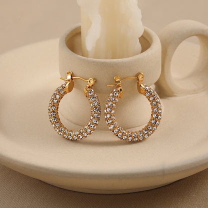 Full Diamond Collection Gold Earrings for Women