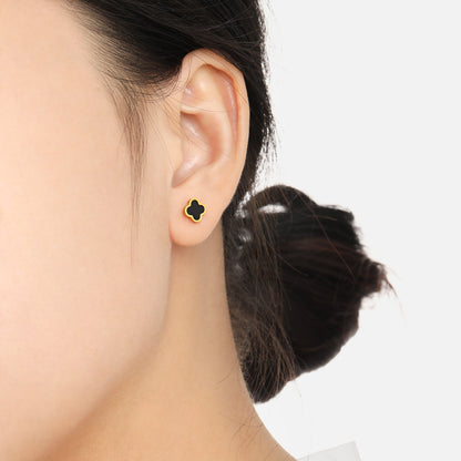 Four Leaf Clover Collection Gold Earrings for Women