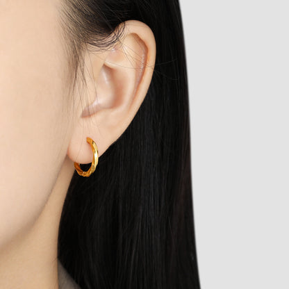 Möbius Series Gold Earrings for Women