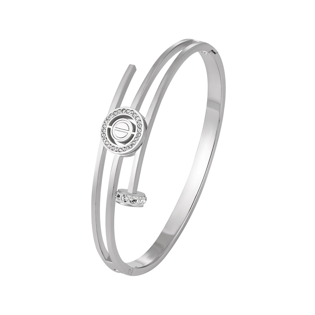 Round Nail Series Silver Bracelet Women