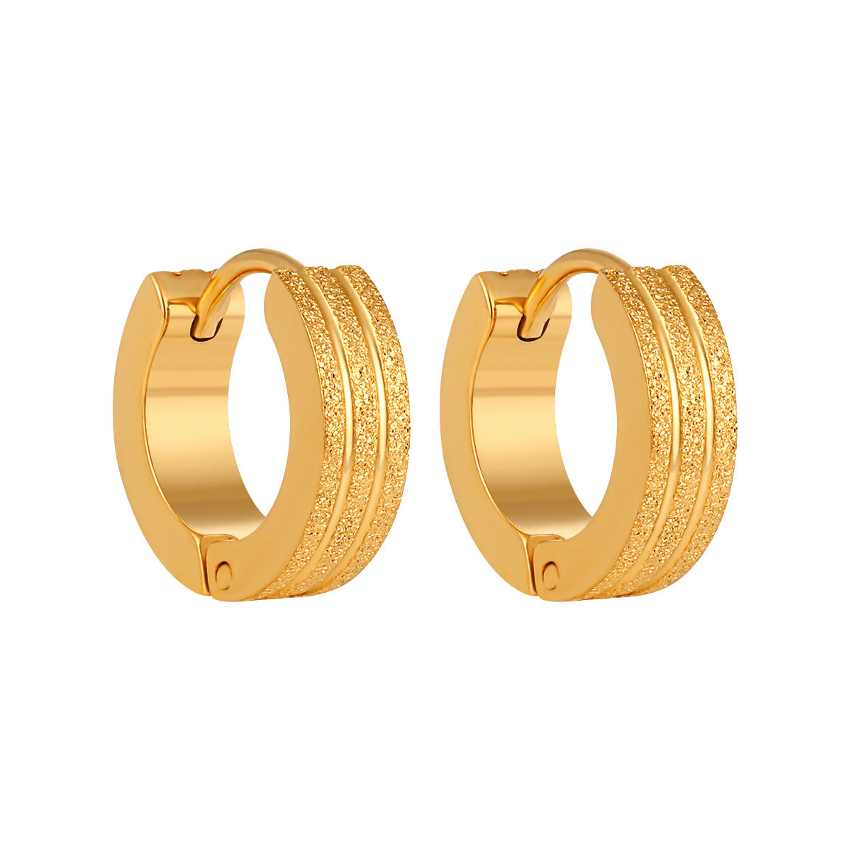 Frosted Series Gold Earrings for Women