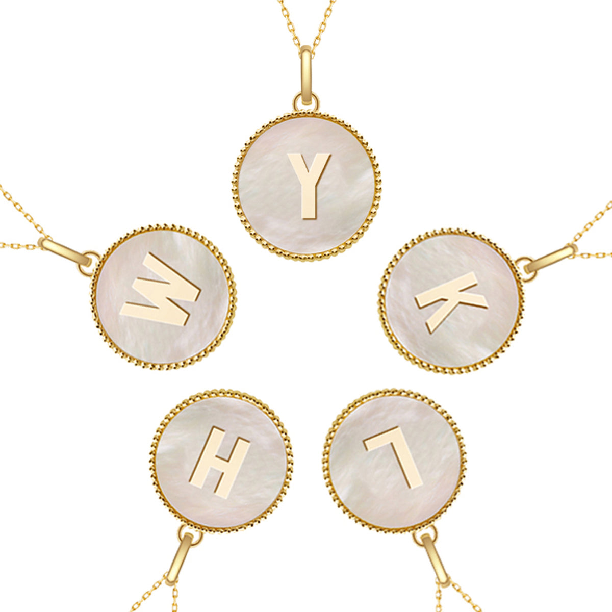 Alphabet Series Gold Necklaces For Women