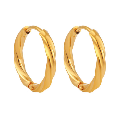 Möbius Series Gold Earrings for Women