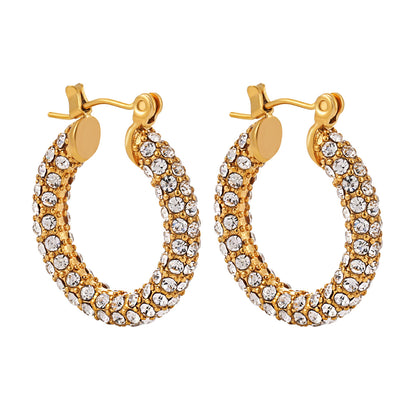 Full Diamond Collection Gold Earrings for Women