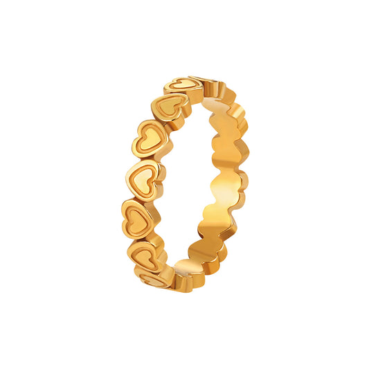 Heart Shape Gold Rings for Women