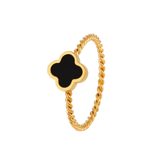 Four Leaf Clover Gold Rings For Women