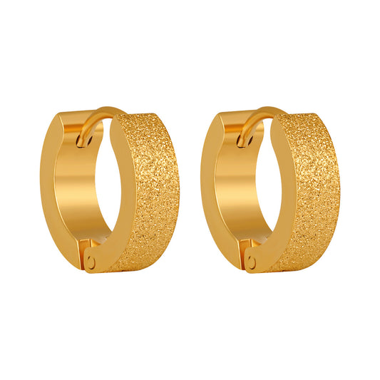 Frosted Series Gold Earrings for Women