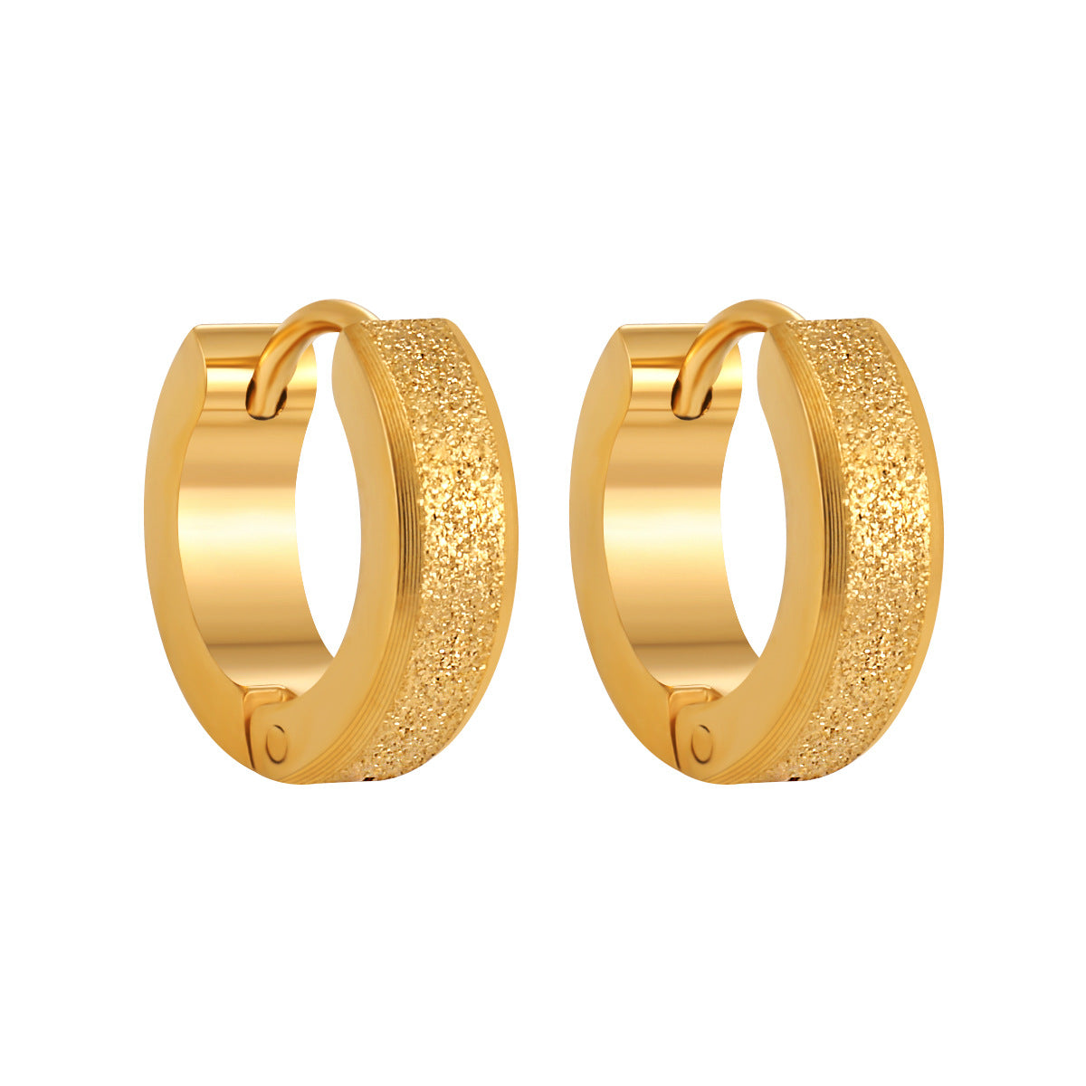 Frosted Series Gold Earrings for Women