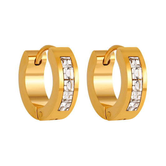 Square Gold Earrings Women