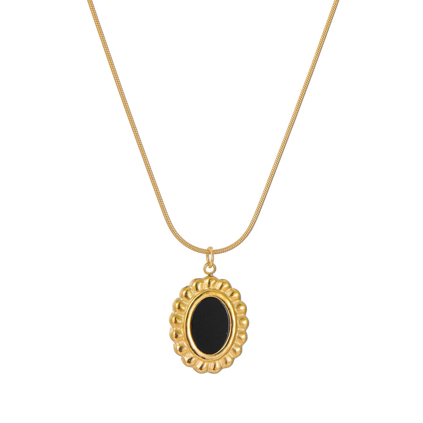 Oval Pendant 18K Women's Necklace