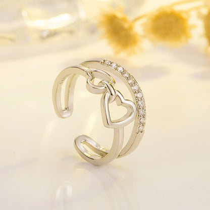 S925 Heart Series Women's Rings