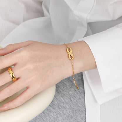 Number 8 Series Gold Bracelet for Women