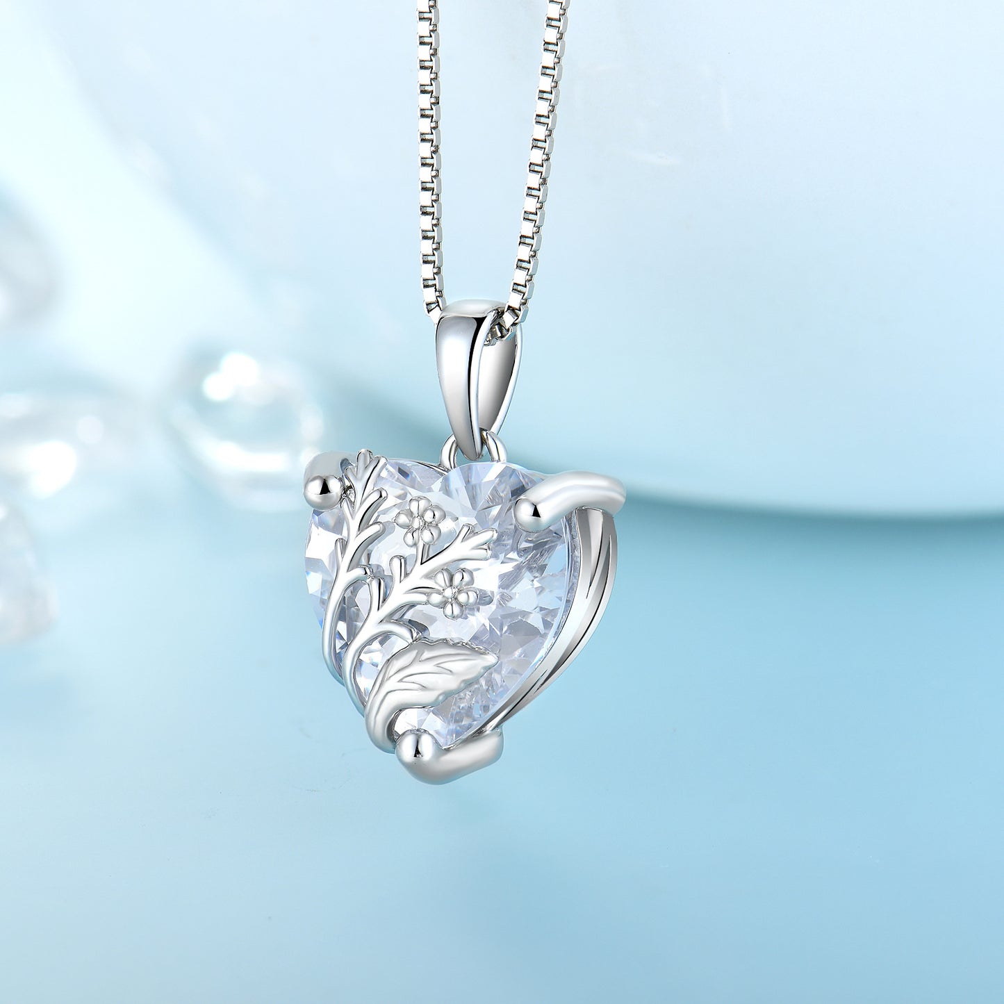 S925 Heart Pendant Necklace for Women