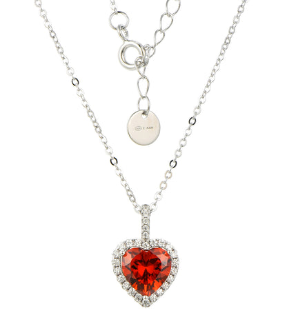 S925 Heart Pendant with Moissanite Diamonds Necklace for Women