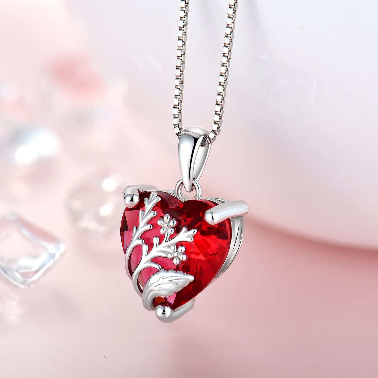 S925 Heart Pendant Necklace for Women