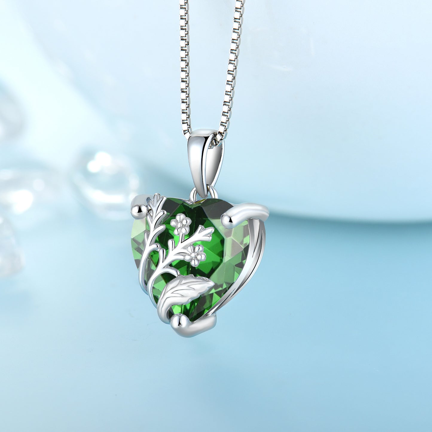 S925 Heart Pendant Necklace for Women