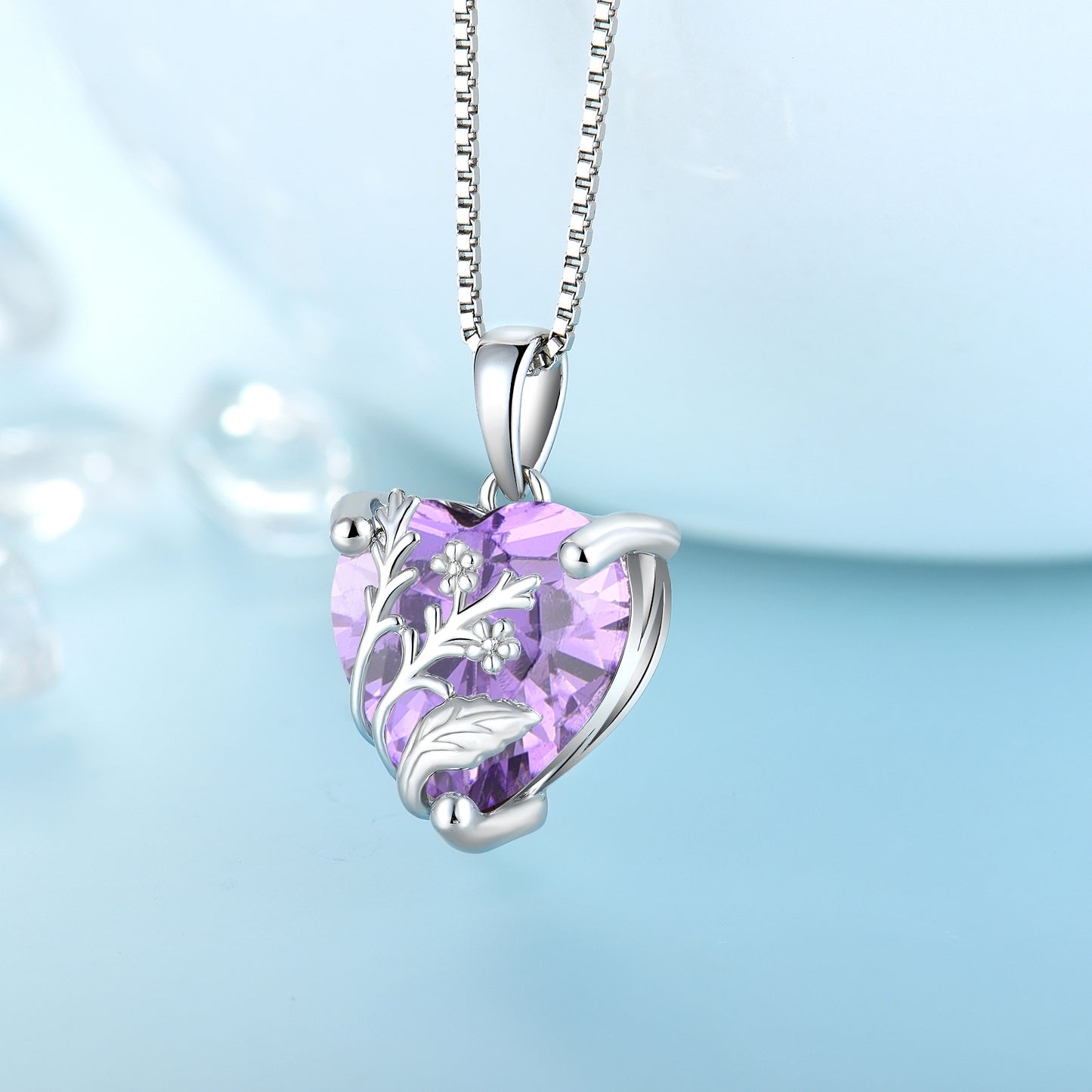 S925 Heart Pendant Necklace for Women