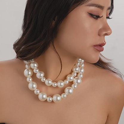 Stacked Pearl Necklace for Women